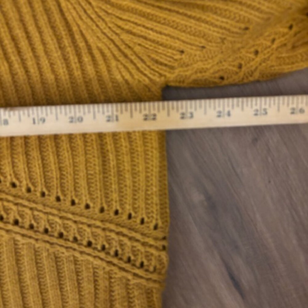 Topshop Goldenrod Heavy Knit Pullover Crewneck Oversized Sweater EUC Size 10 - Picture 4 of 5